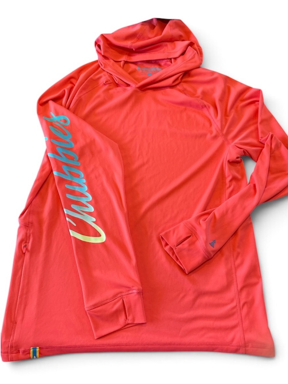 Chubbies Men’s Calypso Sun Hoodie in Bright Coral